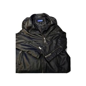 Jou Jou Men's Black Faux Leather Jacket
